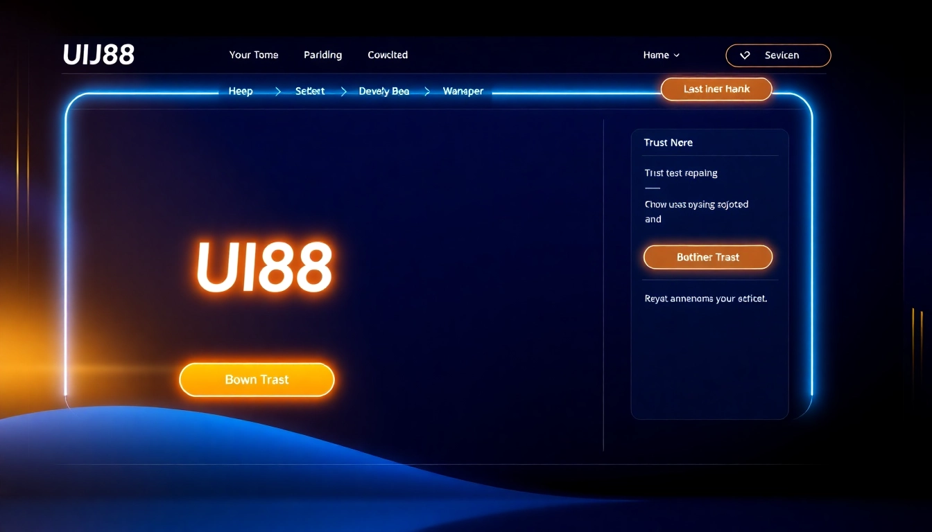 Bright and engaging UU88 platform interface with clear navigation and vibrant colors to attract users seeking online gaming or services.