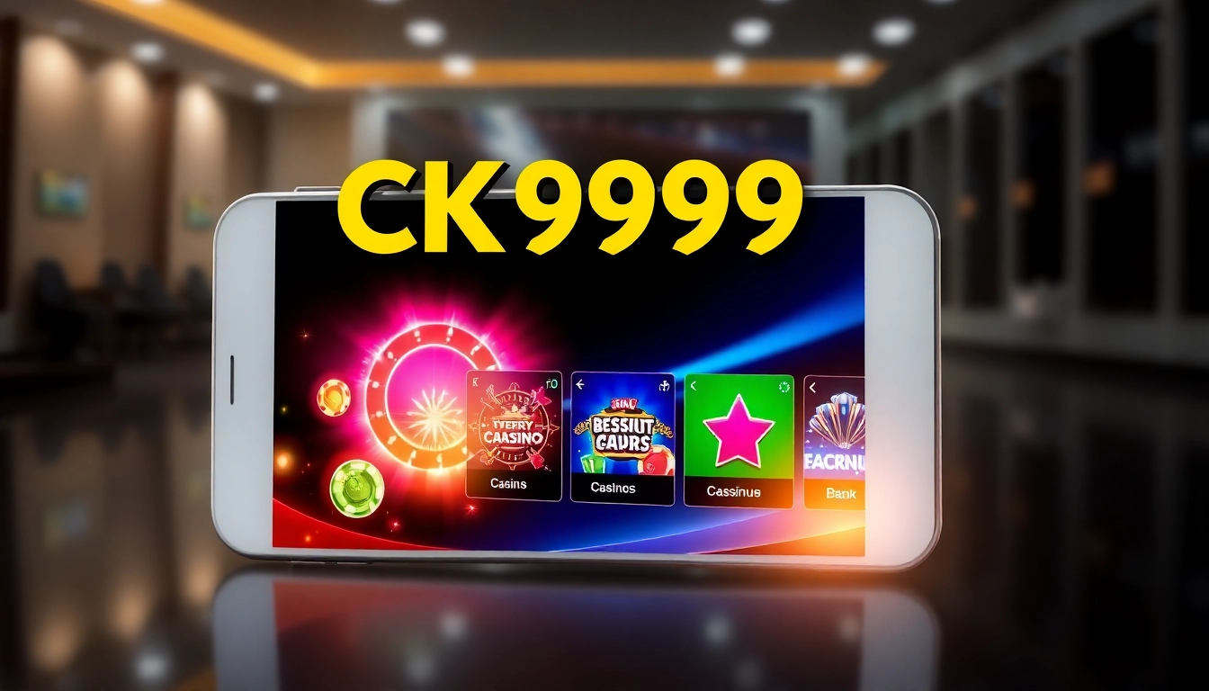 Using the ck999 app on a smartphone to enjoy casino games with a user-friendly interface and vivid visuals.