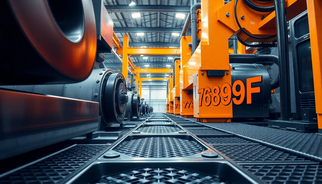 789F branding on heavy industrial machinery showcasing durability and precision in a professional environment.