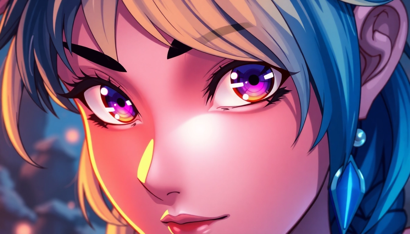 AI hentai generator creating hyper-detailed, customizable anime characters with vivid colors and expressive poses for immersive visual content.