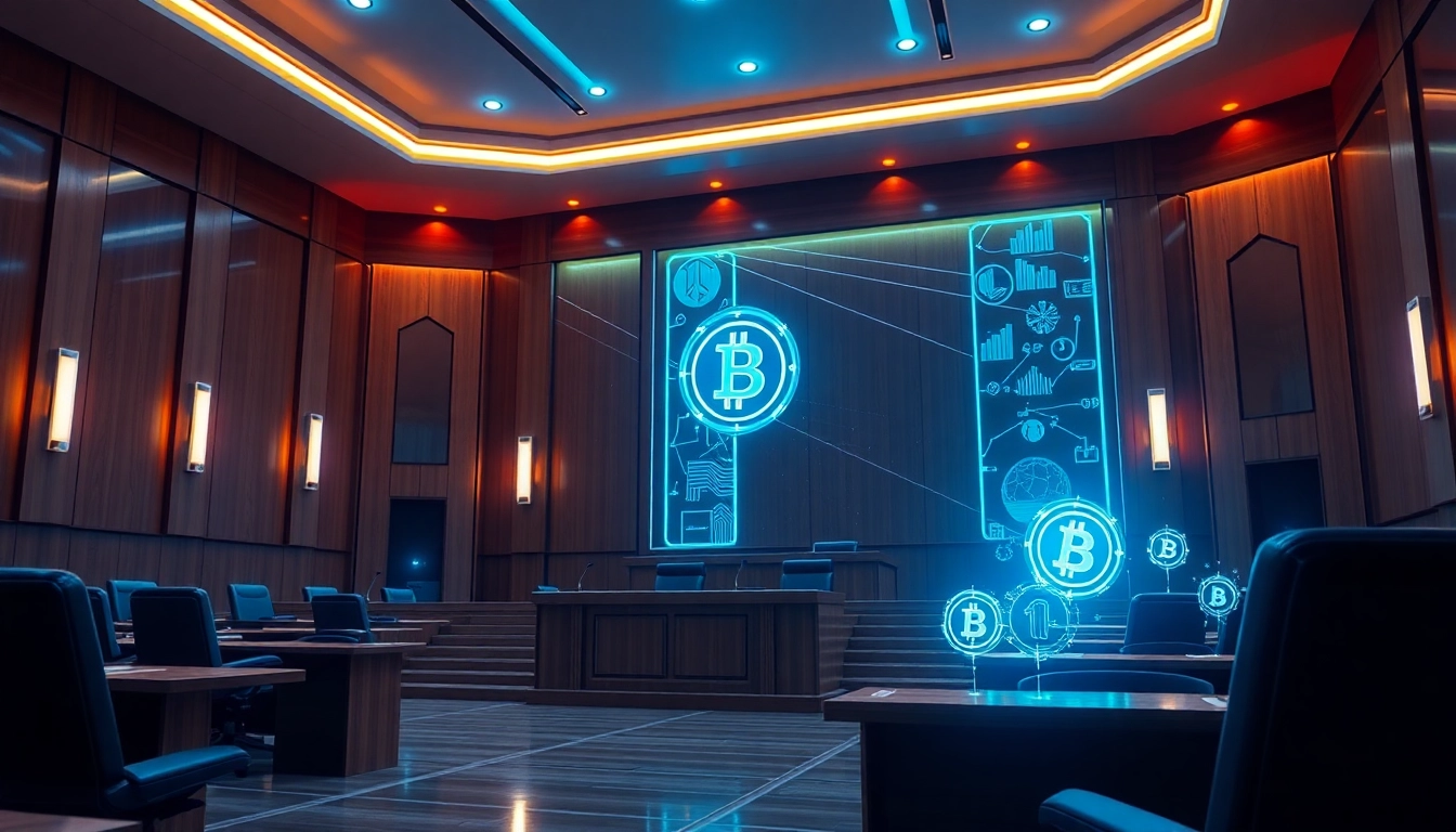 Professionals analyzing crypto regulation policies in a high-tech environment to ensure