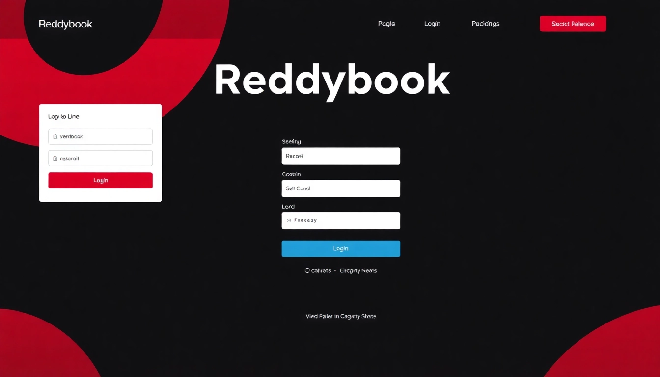 Reddybook Login page interface with a secure form and vibrant branding for seamless access and betting experience.