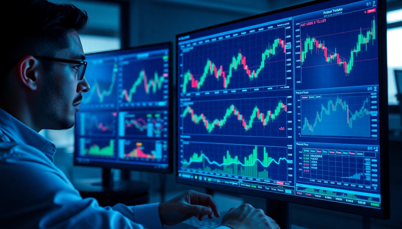 Trading View platform displaying real-time charts and market data for professional trading analysis